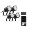 Outdoor LED Spots - KSIX Smart Your Tech - Set of 4 - Smart LED - IP65 - 50x50x28 Cm - 1.6 Kg - Various Colors