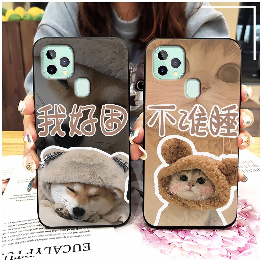 Anti-knock Cartoon Phone Case For Oukitel C22 Protective Soft case Cute Silicone Full wrap Couple Back Cover Waterproof