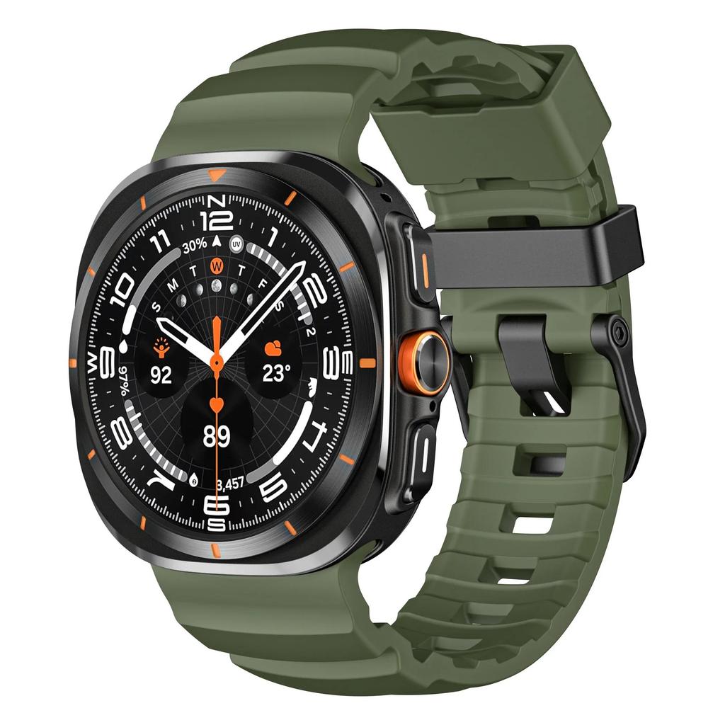 Soft Rubber Band For Samsung Galaxy Watch 8 Classic 46mm Strap Man Sport Bracelet for Samsung Galaxy Ultra 47mm Curved End Watch 8 44mm 40mm Wristband