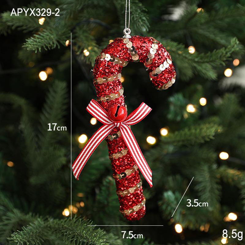 Christmas Tree Candy Ornaments Festive Candy Cane and Lollipop Decorations Hanging Pendants for New Year Home Party Scenes
