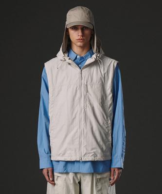 [City Leisure] Hooded Vest [Dusty Cream]
