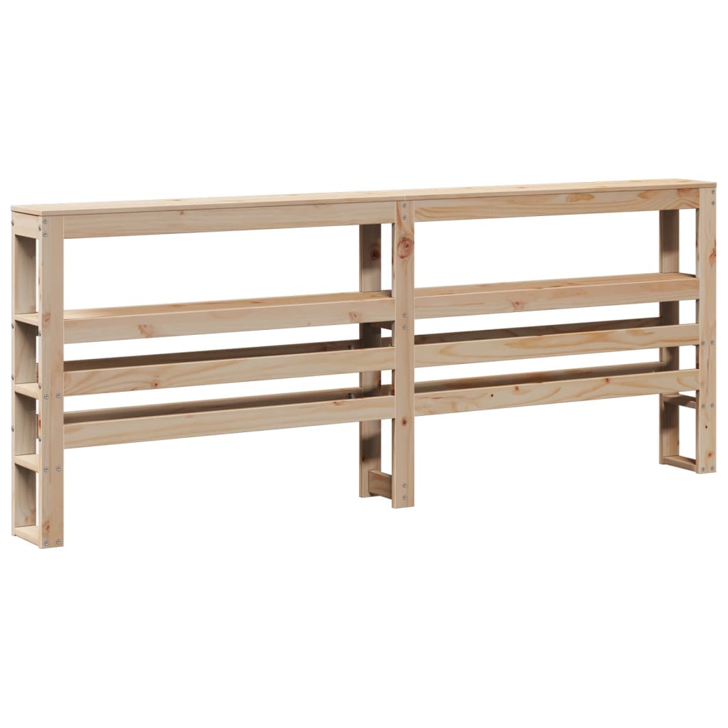 Wooden Bed Frame with Headboard without Mattress 200x200 cm