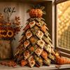 DIY Fabric Ornament Set Quilted Christmas Tree Craft Kit, Vintage Patchwork Handmade Xmas Sewing Set, Tabletop Holiday Decor for Beginners Adults Kids