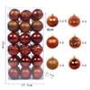 36Pcs Christmas Balls Ornaments Hanging 6cm Shatterproof Tree for Wedding