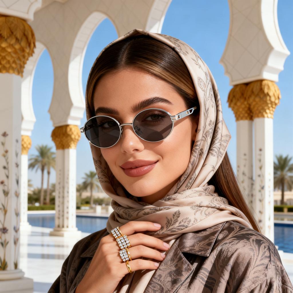 Metal oval sunglasses women's sunscreen advanced Hong Kong style concave sunglasses old money style sunglasses