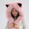 Thicken Warm Scarf Hat Lovely Foxs Ears Women Hat Outdoor Earflap Children Hat for Winter Warmth and Fashionable Look