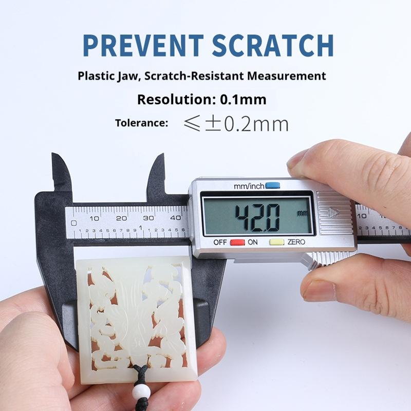 Koravo Electronic Digital Display Vernier Caliper 0-100-150mm All Plastic Digital Small Mini Silver Series Made In China