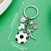 Creative Sports Keychain: PVC Rubber Football, Tennis, Basketball, Rugby Pendant - Small Gift