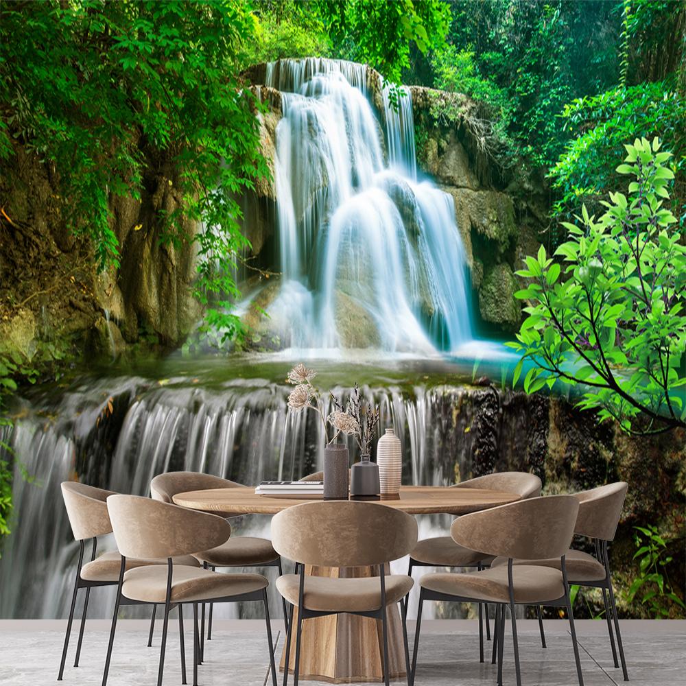 3d Mountain Waterfall Wallpaper Spring Small Waterfall Wall Mural Natural Landscape Wallpaper Home Decor