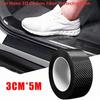 Carbon Fiber Car Door Sill Protector Scuff Plate Trim Sticker Accessories Black