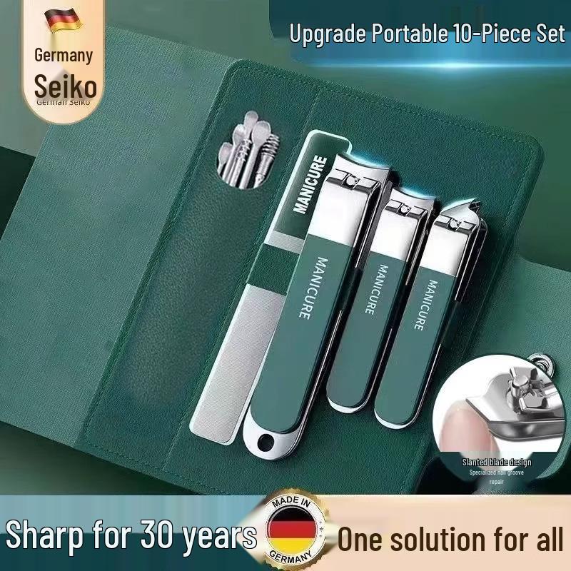 

Stainless Steel Anti-Splash Nail Clippers Set - Portable Manicure Tools