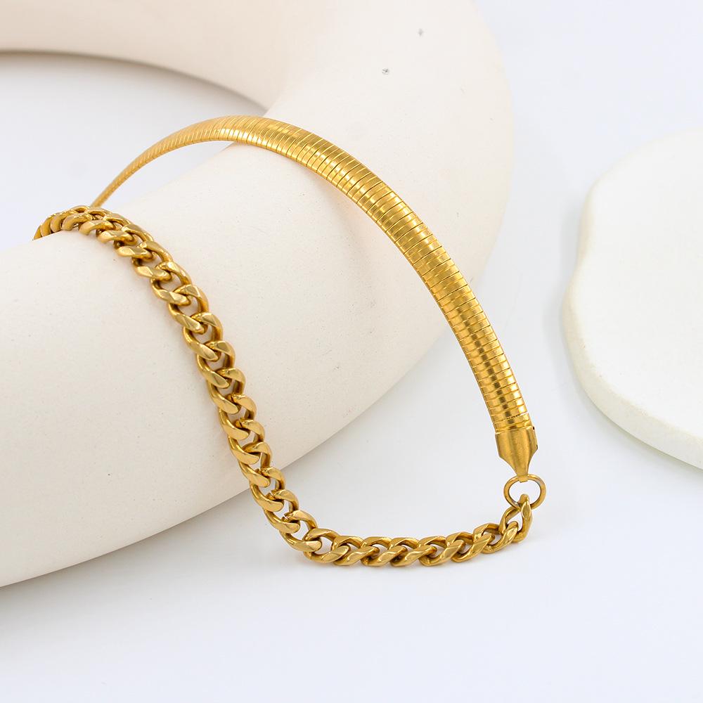 2023 Trendy Original Design Snake Bone Six-Sided Grind Necklace for Women