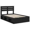 Bed Frame Black 120 x 200 cm Solid Pine Wood