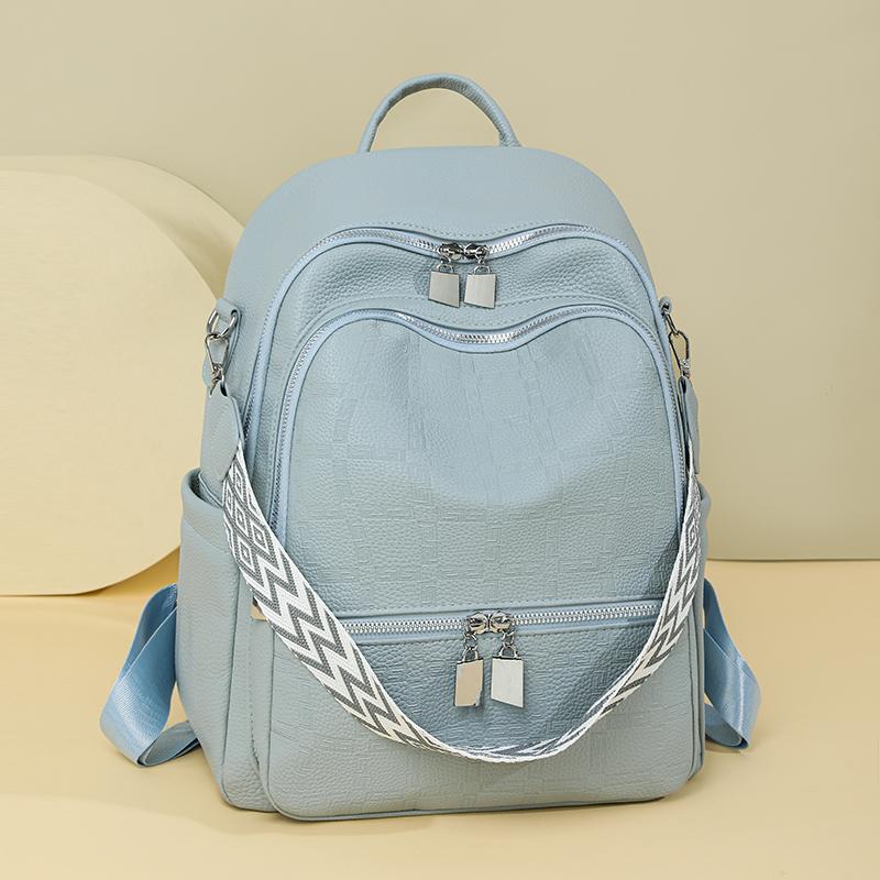 Women's PU Backpack Outdoor Travel Large Capacity Backpack Multi-function Shoulder Bag