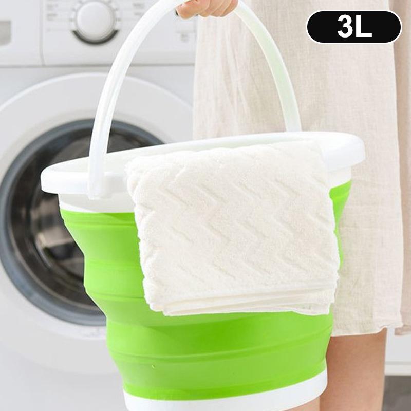 3/5/10L Collapsible Bucket Portable Folding Water Bucket Car Washing Fishing Bucket Household Plastic Travel Outdoor Camping