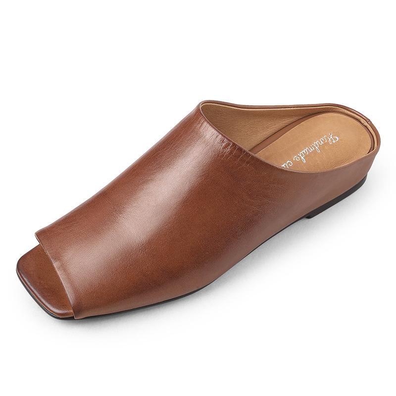 Fashion 2025 New Spring Summer Women Pumps Fashion Peep Toe Slip on Ladies Elegant Single Casual Shoes Thick Low Heel Dress Pumps Shoes