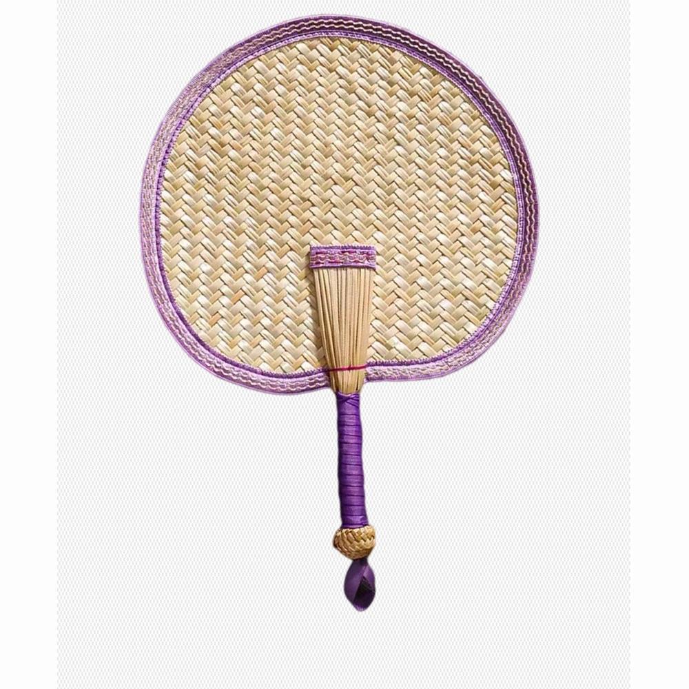 1pc Hand-Woven Woven Straw Hand Fan Old Summer Natural Environmentally Friendly Hand-Woven Fan Decorative Fan For Home Decor