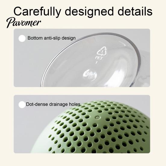 Space Saving Kitchen Organizer for Vegetables Double Layer Drain Basket, Fruit And Vegetable Washing Bowl, Transparent Bowl with Holes PET Fine