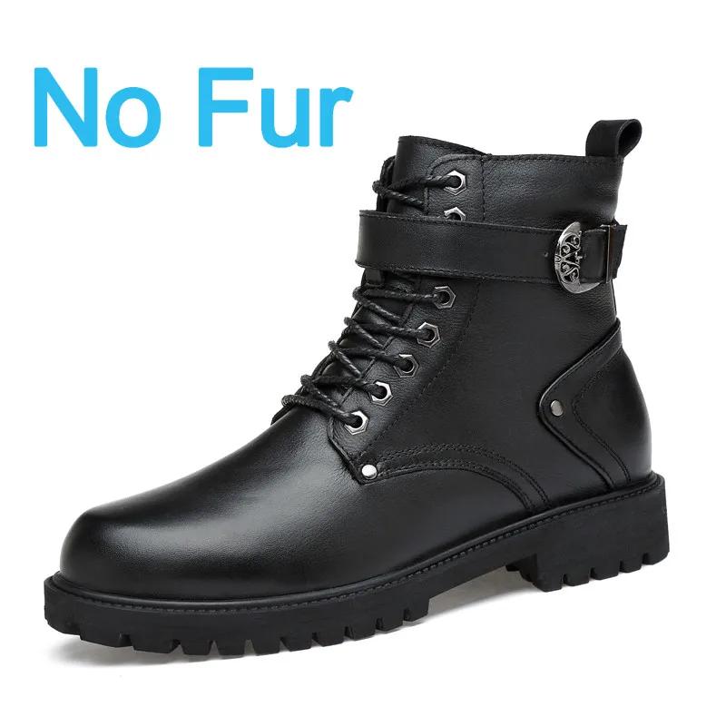 Fashion New Mens Genuine Leather Boots High Quality Non-Slip Outdoor Dress Boots Luxury Brand Casual Work Boot for Men Formal Ankle Boot