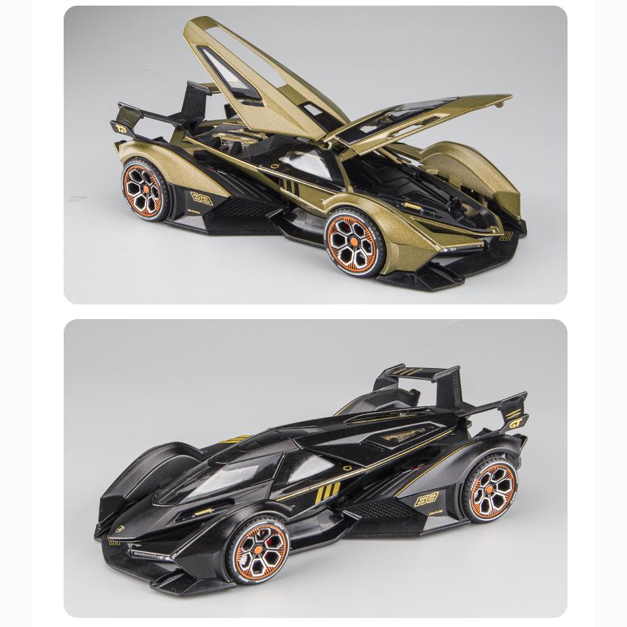 1:Lambos Vision Gran Turismo V12 GT Simulations-Sprotauto im Maßstab 22, Legierungsmodellauto, modifiziertes Druckgussspielzeug mit Licht und Ton, Kindergeschenk