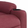 Electric Recliner Chair Burgundy Fabric