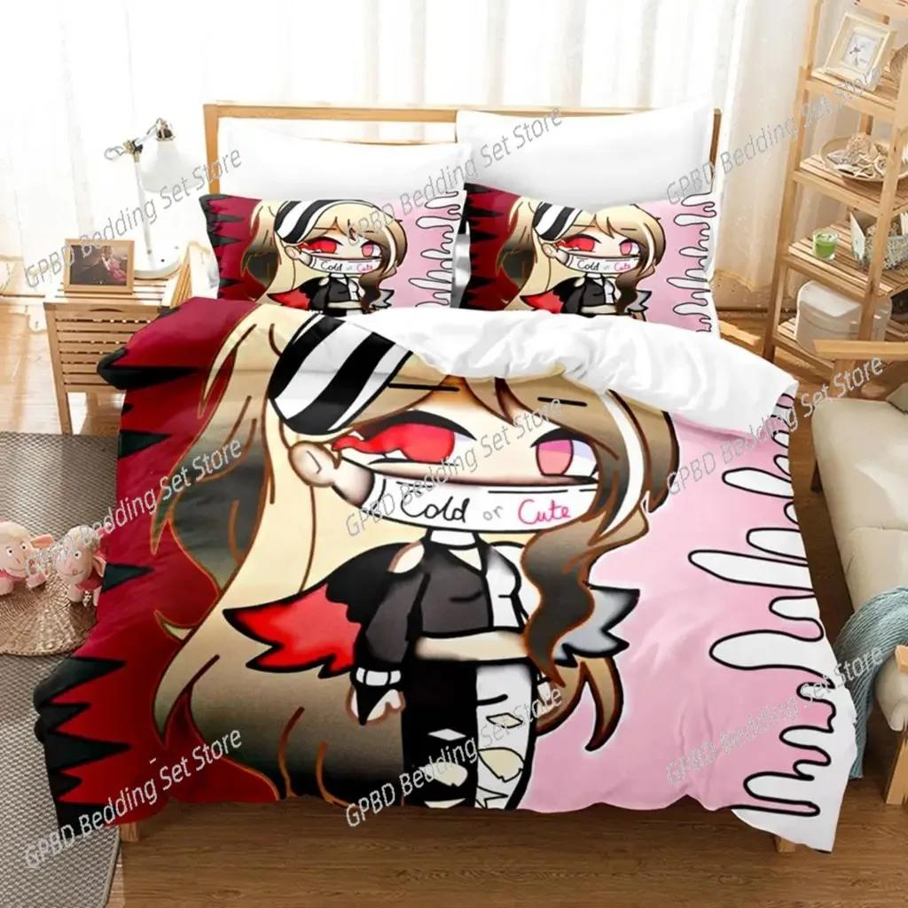 3D Print Anime Kawaii The Gacha Girl Bedding Set Bedroom Soft Modern Bedspreads Comefortable Duvet Cover Quilt Cover Pillowcase