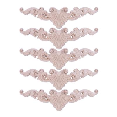 2025 Trend 5X Wood Carved Corner Onlay Applique Frame Decor Furniture Craft Unpainted Type:20 X 5Cm