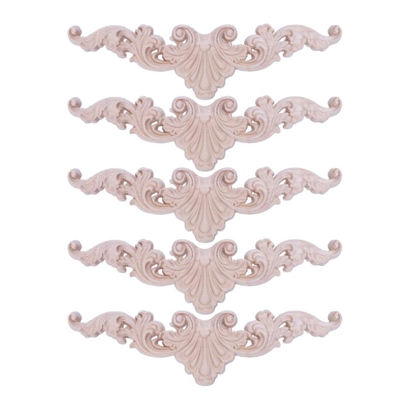 

Тренд 2025 5X Деревянная резная угловая накладка Аппликация Рамка Декор Мебель Ремесло Неокрашенный тип:20 X 5 см