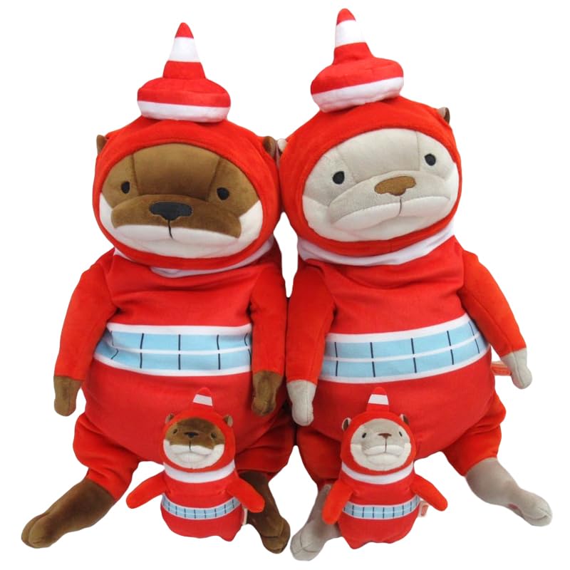 Morisaka Global Local Mochi Otter Tokyo Tower Large Gray 22x22x37cm Otter Plush Souvenir Asakusa Tokyo Japan Tourist Attraction Travel Soothing Soft