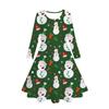 Girls' 3D Hat Snowman Dress Long Sleeve Summer Spring Vacation Daily Holiday Princess Beautiful Sweet Kids 4-12 Years Casual Dress A Line Dress