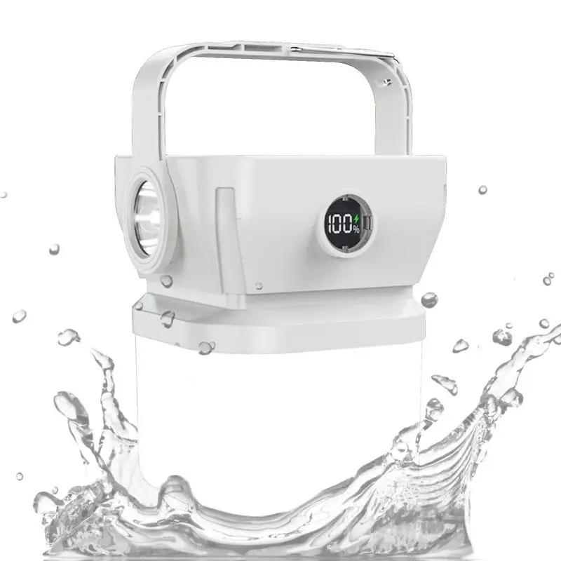 LED Camping Lantern Waterproof Solar Lights Foldable Fishing Flashlight Outdoor Lamp Tool For Hiking Backpacking Power Outages