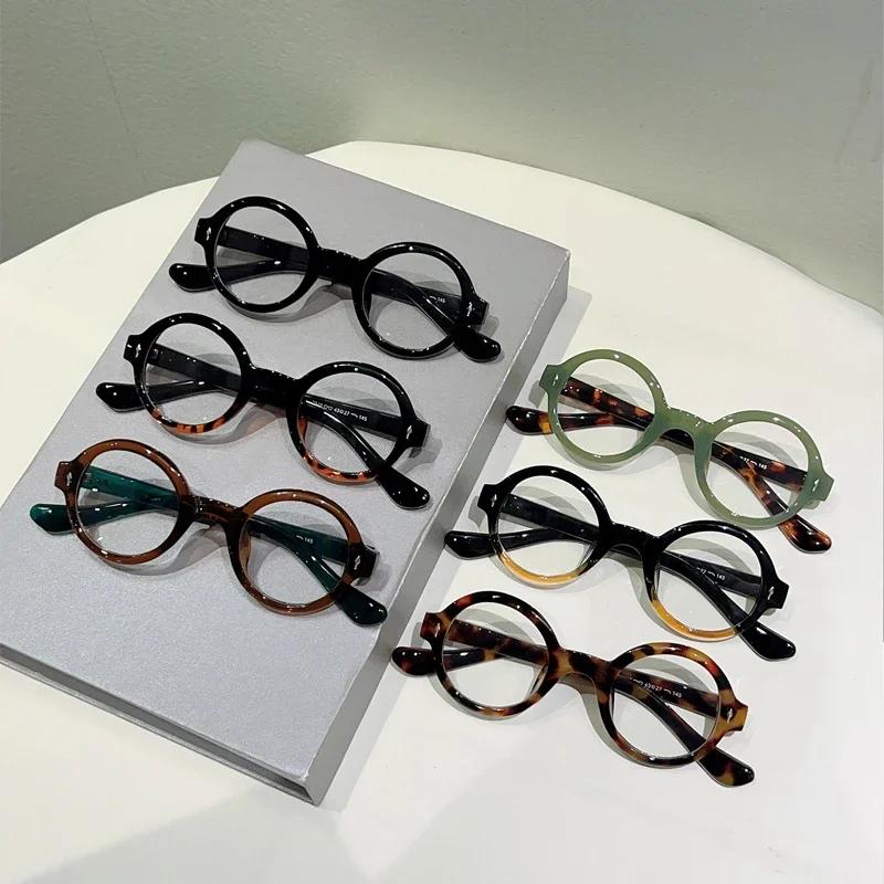 Cute Round Glasses Women Fashion Candy Color Rim Decor Eyeglasses New Trendy Design Blue Light Blocking Optical Frames