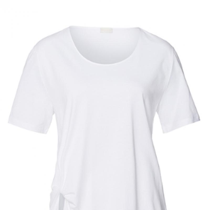 Hanro Cotton R Neck Top natuRal shiRt  78402 White  Sea bReeze 