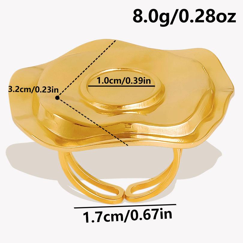 Round Oval Square Heart Blank Settings DIY Rhinestone Drip Oil Silver/Gold Color Stainless Steel Rings For Women Men Accessories