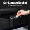 Car Trash Can Bin with Lid- Mini Car Garbage Can- Leakproof Trash Bin Car Dustbin Organizer Container for Car Office Home