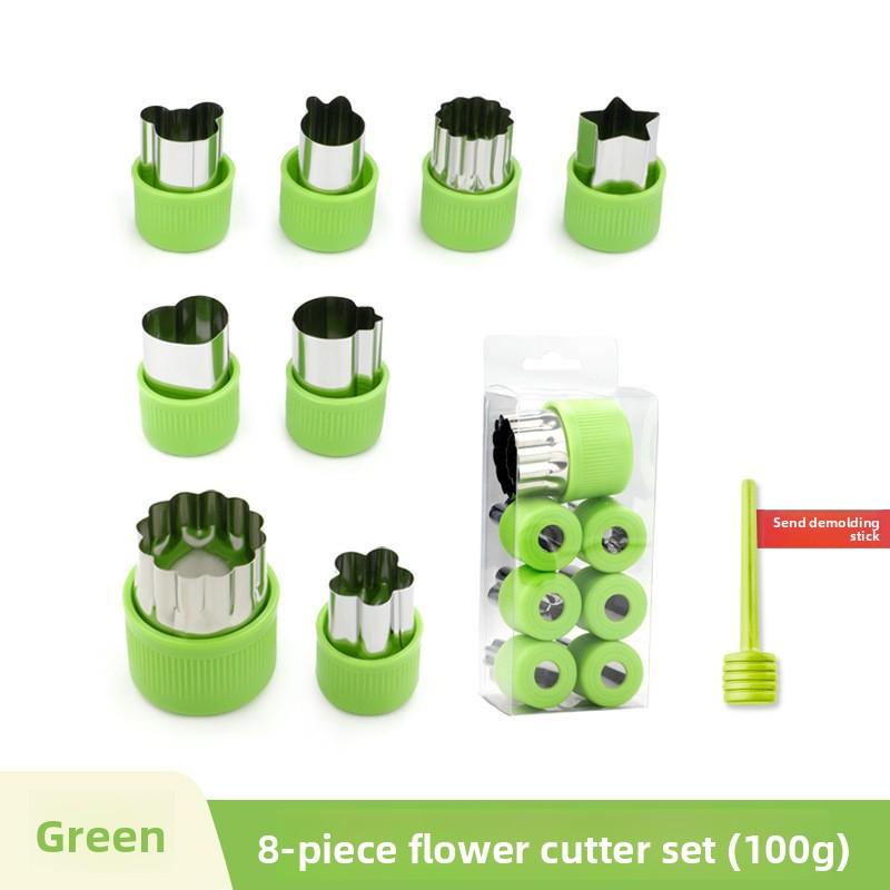 Household Kitchen Mold Set Baby Complementary Food Butterfly Noodle Mold Fruit and Vegetable Cutting Mold Stainless Steel Biscuit Embossing Mold