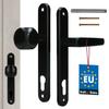 KOTARBAU® Knob-Handle Knob Door Handle Long Plate for Cylinder Insert Aluminum Black 90 MM