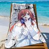 Anime Miku Nakano Handtuch Strand Dusche Bad Reise Leicht Hautfreundlich für Pool Camping Kreuzfahrt Sommer