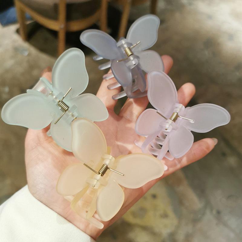 

Заколка-краб для волос «Бабочка», полусобранная прическа, матовый, женский сказочный головной убор озеро синий