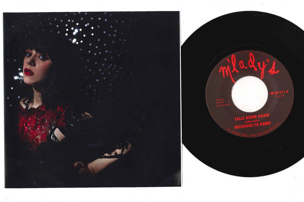 7inch Record RELIGIOUS TO DAMN - Falls Down Again / Mayflies M'LR011 M'LADY'S 2009 US Rock Used