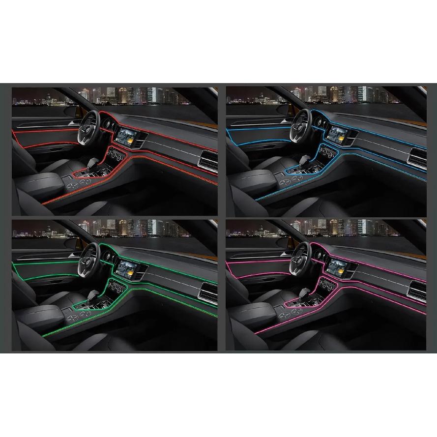 New 1/3/5M 12V LED Car Light Lamp Flexible Auto Interior Decorative Atmosphere Wire Strip Cold LED Light Fit All DC 12V Cars