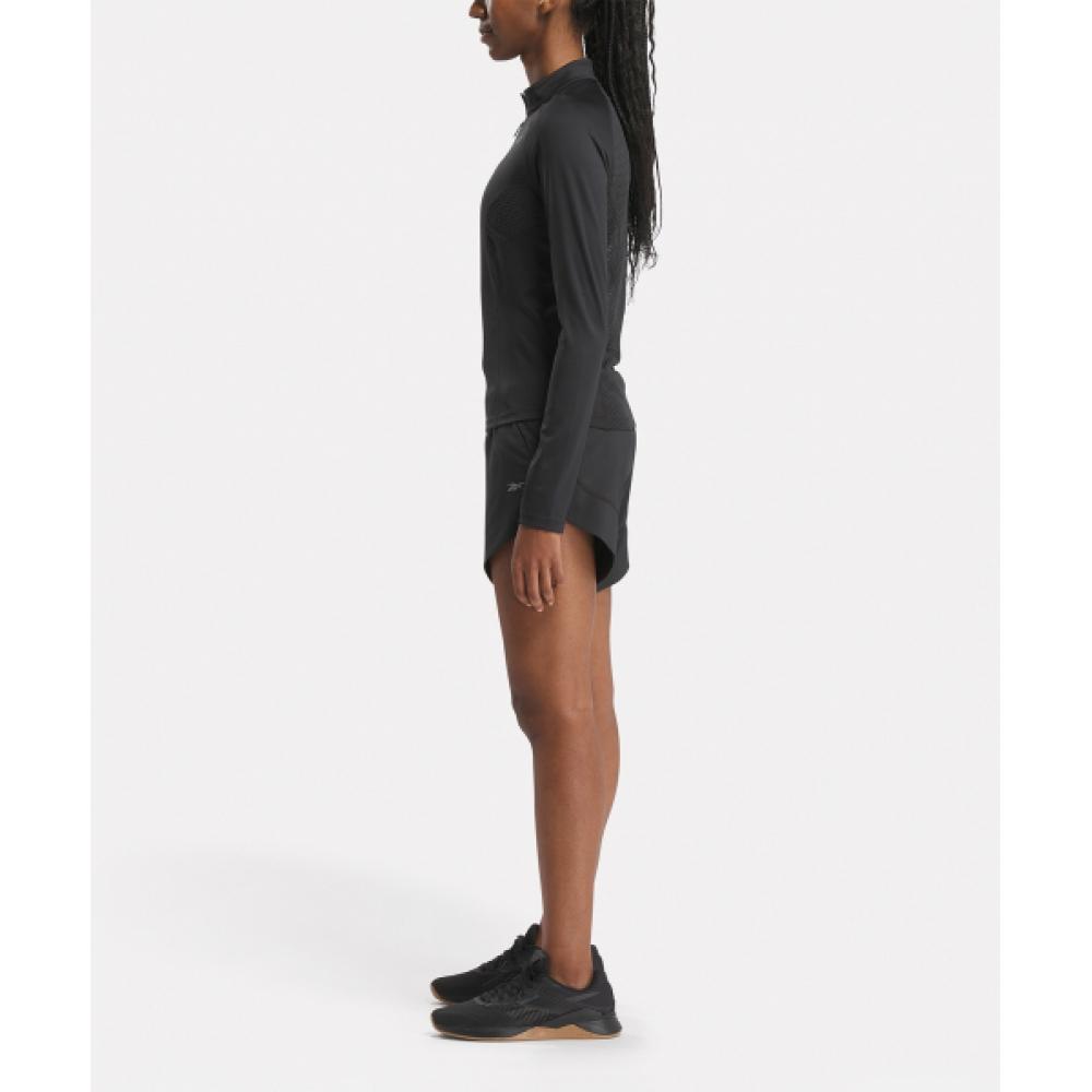 Reebok Running Half Zip Up T Shirt  W    Black  100075413