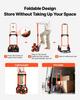 Stair Climbing Cart, 54 Kg Stair-Climbing Capacity, Portable Folding Trolley Cart with Telescoping Handle, 6 Wheels and 2 Bungee Cords, Stair Climber