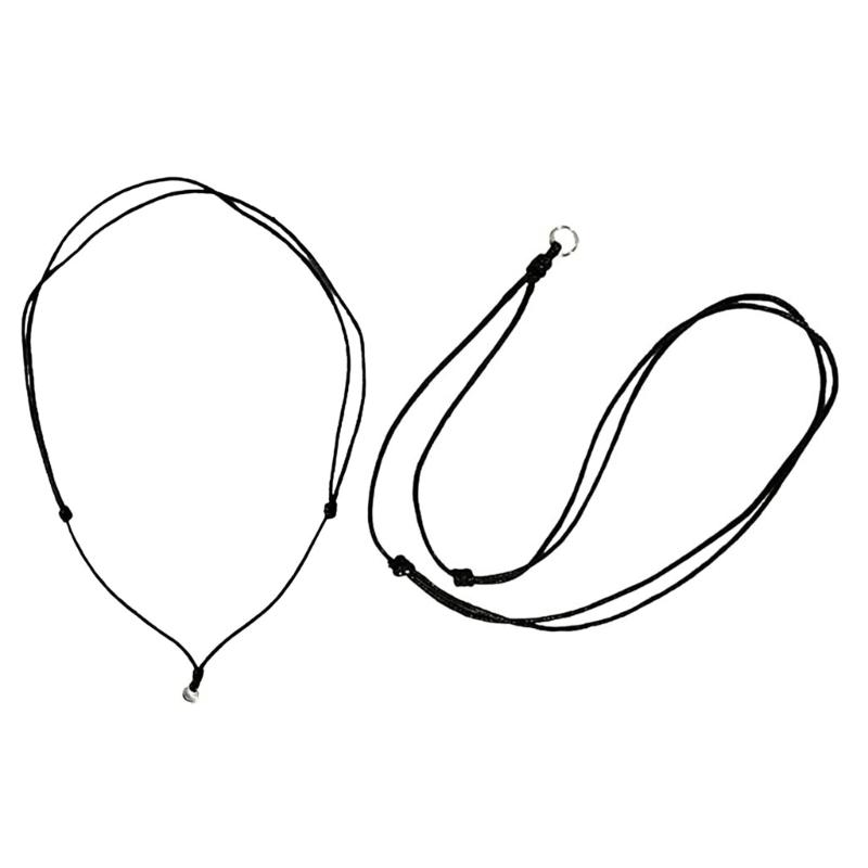 100 PCS Black Braid Wax Cord Knot Sliding Cord Adjustable Length Chain Polyester Material Perfect for DIY Jewelry Making