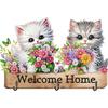 Dogs Cats Wood DIY Diamond Painting Hooks Home Decor Craft Kit Diamond Art Painting Hook Kit No Hole Punching Wall Decoration