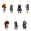 Car Ornament Acrylic Skeleton Figurines Car Rear View Mirror Swing Pendant Halloween Car Interior Decoration Accessories