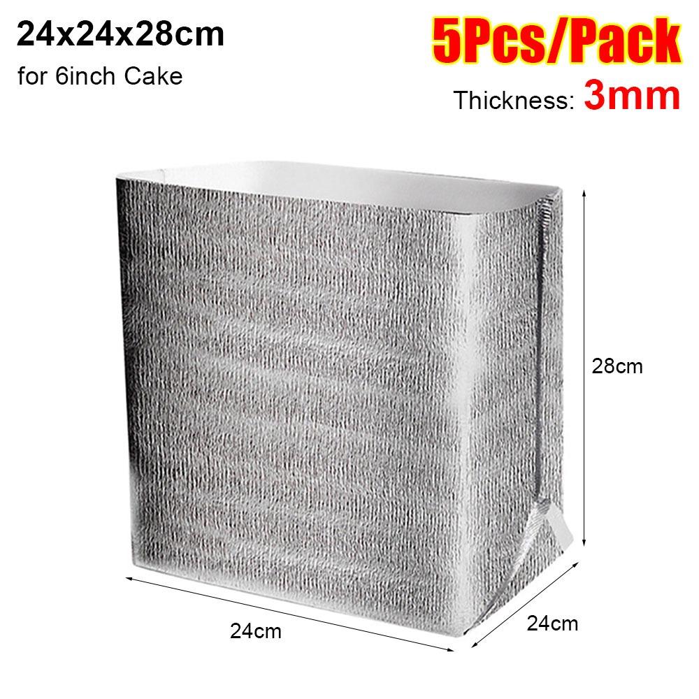 5Pcs Portable Ice Cold Warm Aluminum Foil Bag Food Thermal Delivery Carrier Insulation Bag 3mm Packing Cooler Bag Drink Storage