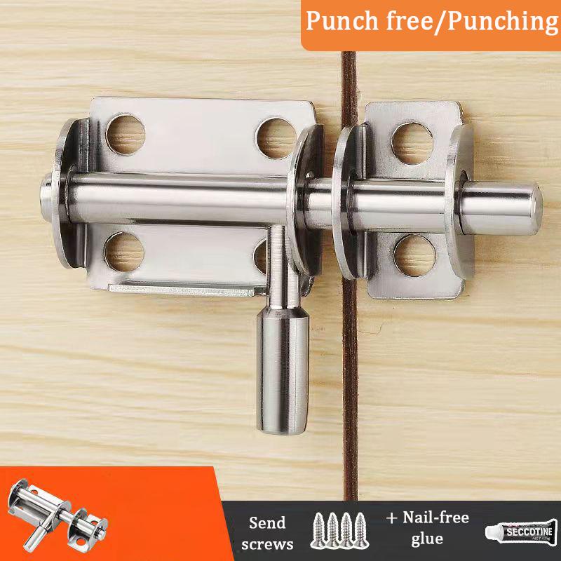

1-5 шт. дверная защелка из нержавеющей стали, сплошные раздвижные болты, защелка, засов, фурнитура для дома, ворота, безопасность, туалет, дверной замок 1PC серебряный