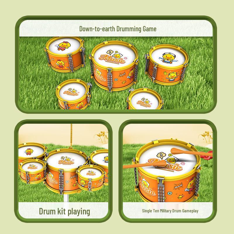 Children's Jazz Drum Set Toy: Percussion Instrument for Kids 1-6 Years, Early Education Gift