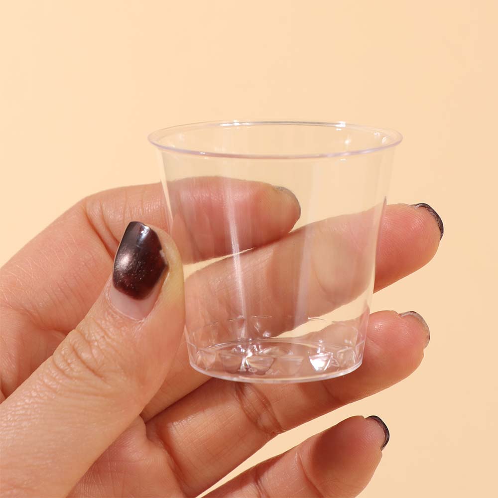 50PCS/SET 30ML Disposable Plastic Cups Mini Tasting Cups Portable Transparent Cups  Kitchen Use